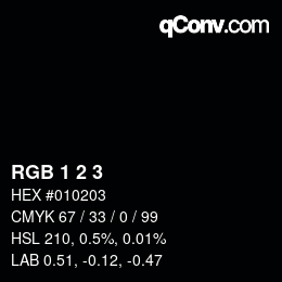 カラーコード: RGB 1 2 3 | qconv.com