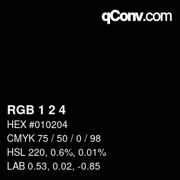 Color code: RGB 1 2 4 | qconv.com