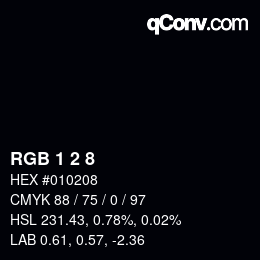 Farbcode: RGB 1 2 8 | qconv.com