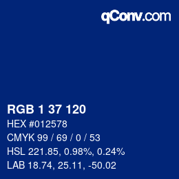 Color code: RGB 1 37 120 | qconv.com