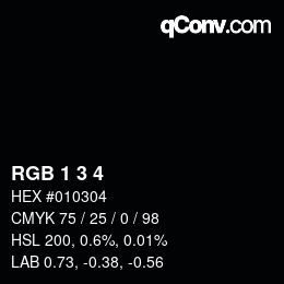 Color code: RGB 1 3 4 | qconv.com