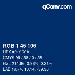 Color code: RGB 1 45 106 | qconv.com