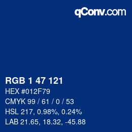 Color code: RGB 1 47 121 | qconv.com