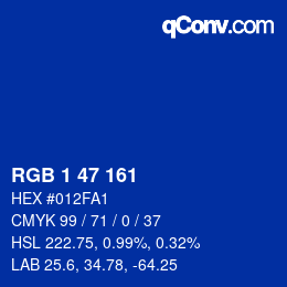 Color code: RGB 1 47 161 | qconv.com