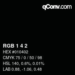 Farbcode: RGB 1 4 2 | qconv.com