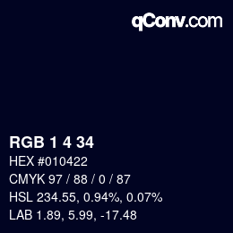 Color code: RGB 1 4 34 | qconv.com