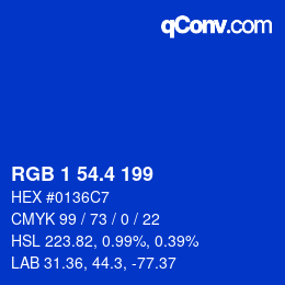 カラーコード: RGB 1 54.4 199 | qconv.com