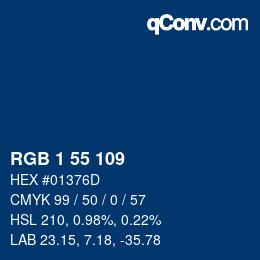 Color code: RGB 1 55 109 | qconv.com