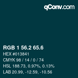 カラーコード: RGB 1 56.2 65.6 | qconv.com