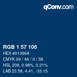 Color code: RGB 1 57 106 | qconv.com