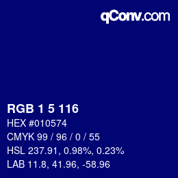 Color code: RGB 1 5 116 | qconv.com