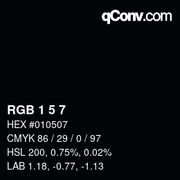 カラーコード: RGB 1 5 7 | qconv.com
