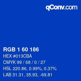 Color code: RGB 1 60 186 | qconv.com