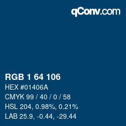 Color code: RGB 1 64 106 | qconv.com