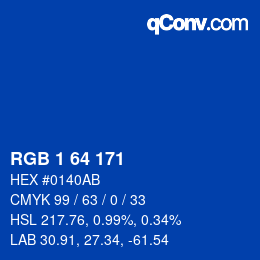 Color code: RGB 1 64 171 | qconv.com