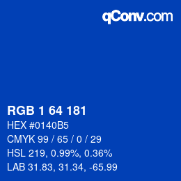 Color code: RGB 1 64 181 | qconv.com