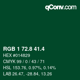 カラーコード: RGB 1 72.8 41.4 | qconv.com