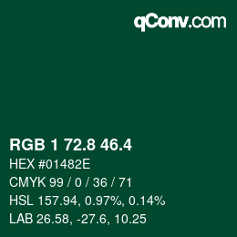 カラーコード: RGB 1 72.8 46.4 | qconv.com