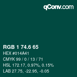 カラーコード: RGB 1 74.6 65 | qconv.com