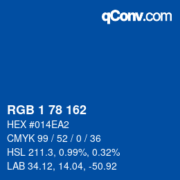 Color code: RGB 1 78 162 | qconv.com