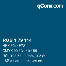 Color code: RGB 1 79 114 | qconv.com