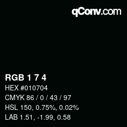 カラーコード: RGB 1 7 4 | qconv.com