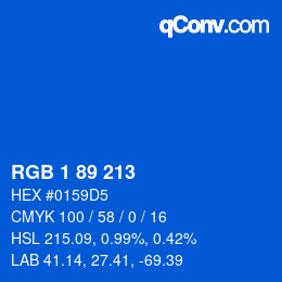 Color code: RGB 1 89 213 | qconv.com