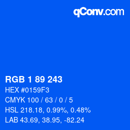 Color code: RGB 1 89 243 | qconv.com