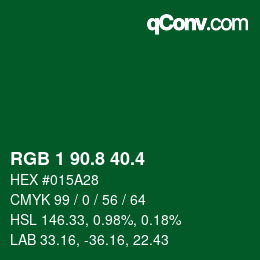 カラーコード: RGB 1 90.8 40.4 | qconv.com