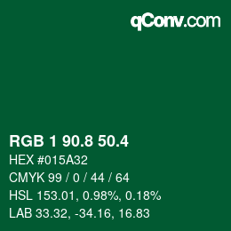 カラーコード: RGB 1 90.8 50.4 | qconv.com