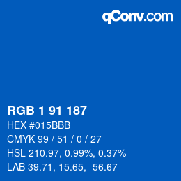 Color code: RGB 1 91 187 | qconv.com