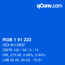 Color code: RGB 1 91 223 | qconv.com