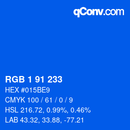 Color code: RGB 1 91 233 | qconv.com