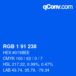Color code: RGB 1 91 238 | qconv.com