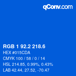カラーコード: RGB 1 92.2 218.6 | qconv.com