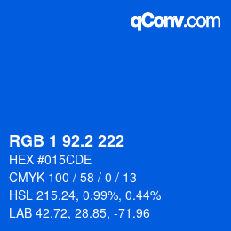 カラーコード: RGB 1 92.2 222 | qconv.com