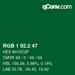 カラーコード: RGB 1 92.2 47 | qconv.com