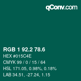 カラーコード: RGB 1 92.2 78.6 | qconv.com