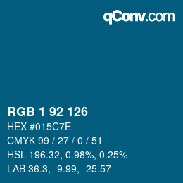Color code: RGB 1 92 126 | qconv.com