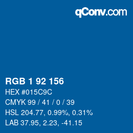 Color code: RGB 1 92 156 | qconv.com