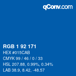 Color code: RGB 1 92 171 | qconv.com
