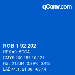 Color code: RGB 1 92 202 | qconv.com