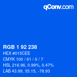 Color code: RGB 1 92 238 | qconv.com