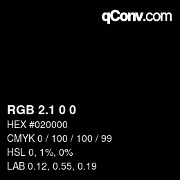 Color code: RGB 2.1 0 0 | qconv.com