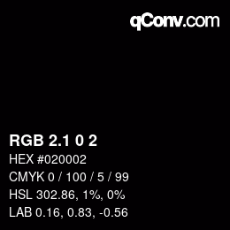 カラーコード: RGB 2.1 0 2 | qconv.com