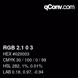 カラーコード: RGB 2.1 0 3 | qconv.com