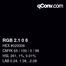 カラーコード: RGB 2.1 0 6 | qconv.com