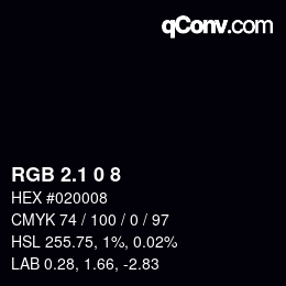 Color code: RGB 2.1 0 8 | qconv.com