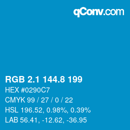 Color code: RGB 2.1 144.8 199 | qconv.com