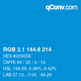 Color code: RGB 2.1 144.8 214 | qconv.com